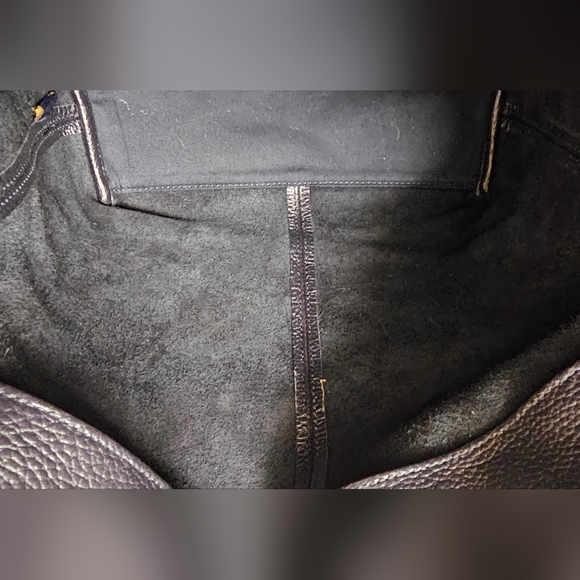 Brooks Brothers Black Pebbeled Leather Shoulder Sachel Handbag NWT - Picture 10 of 14